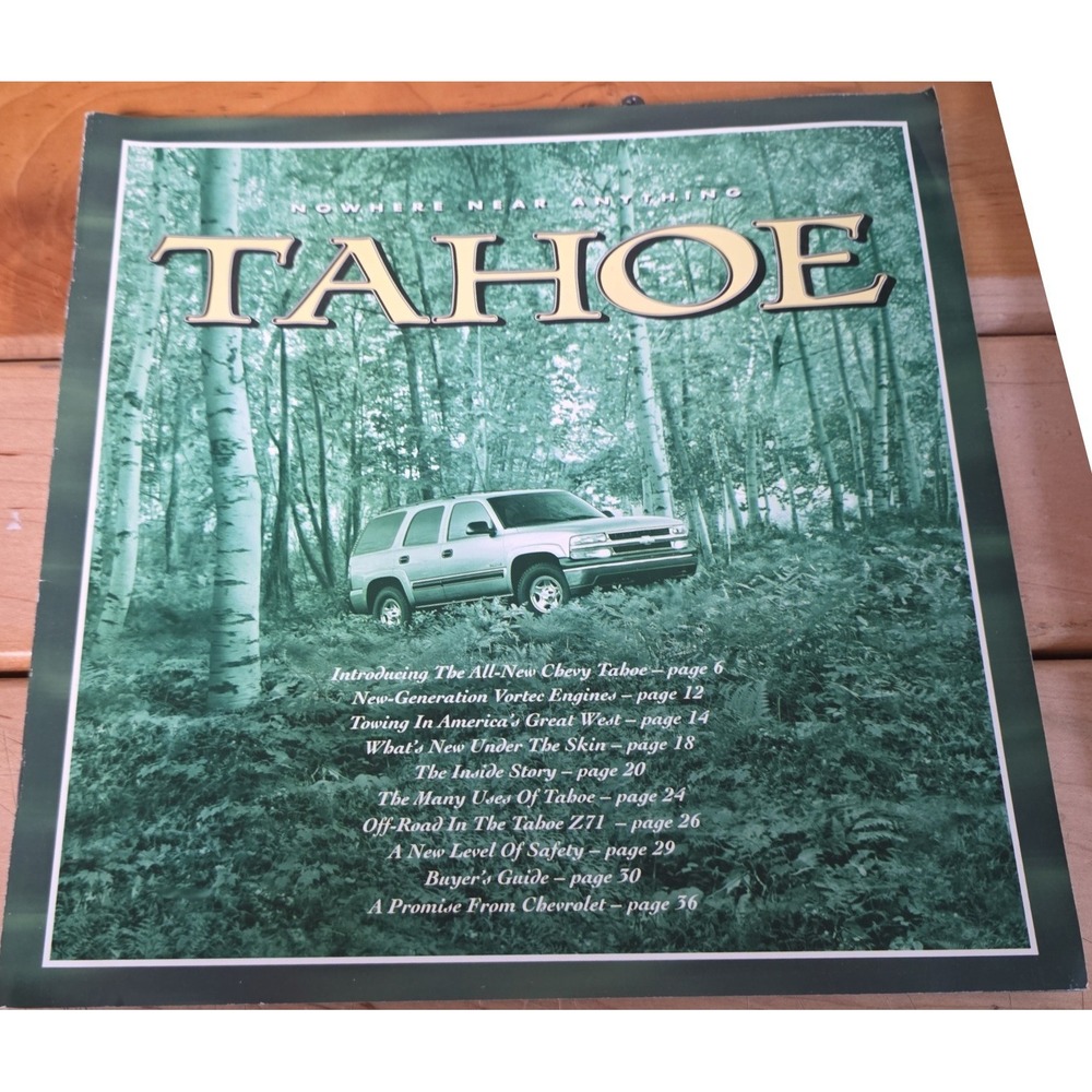 2000 Chevrolet Tahoe Sales Brochure Catalog Chevy SUV Z71 Vortec Vintage